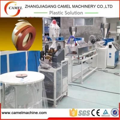 Three Color PVC Edge Banding Machine with Single Screw Plastic Extruder