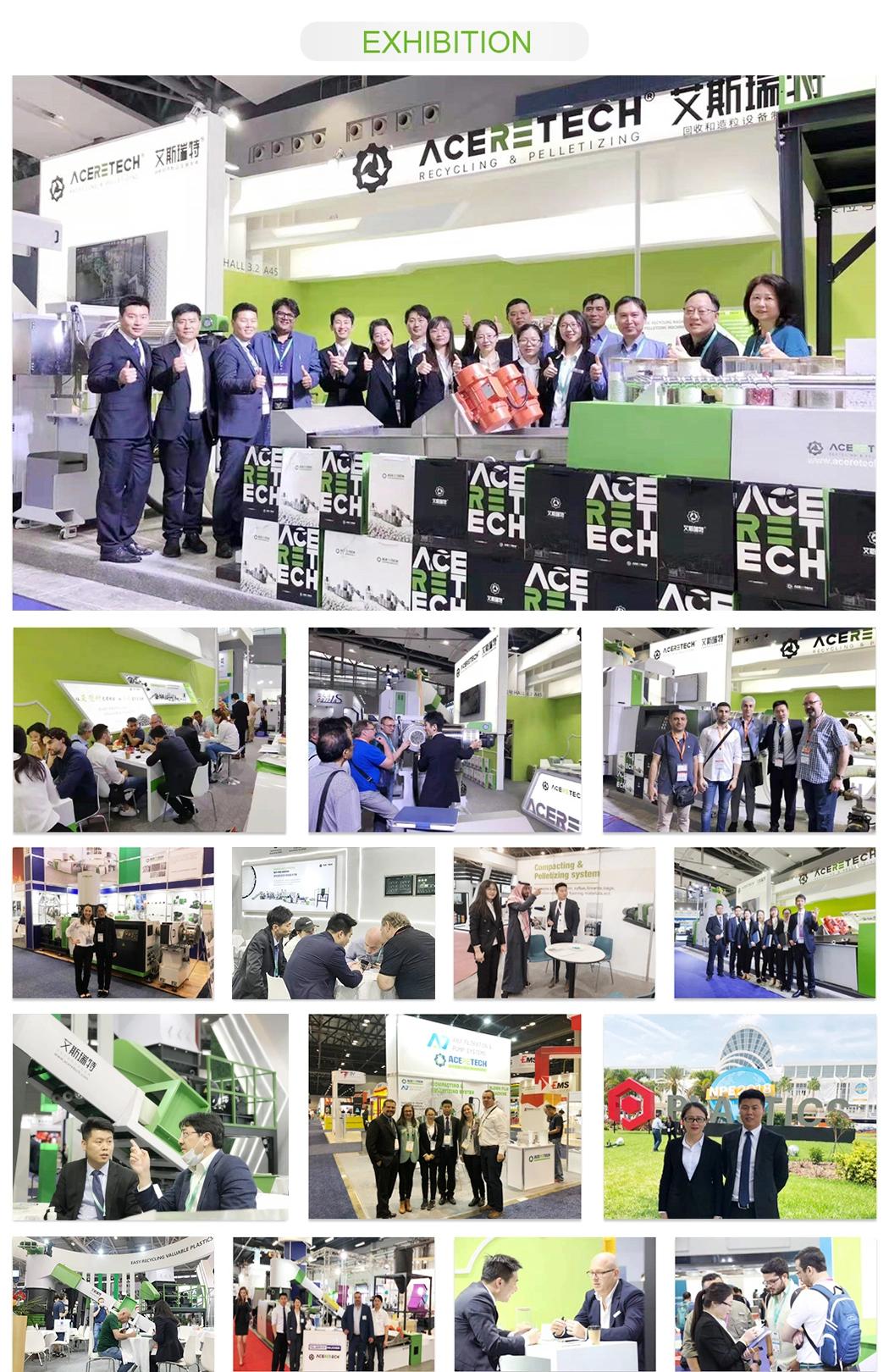 Aceretech PLC Control Plastic Recycling Pelletizing Machine for Air Bubble Film