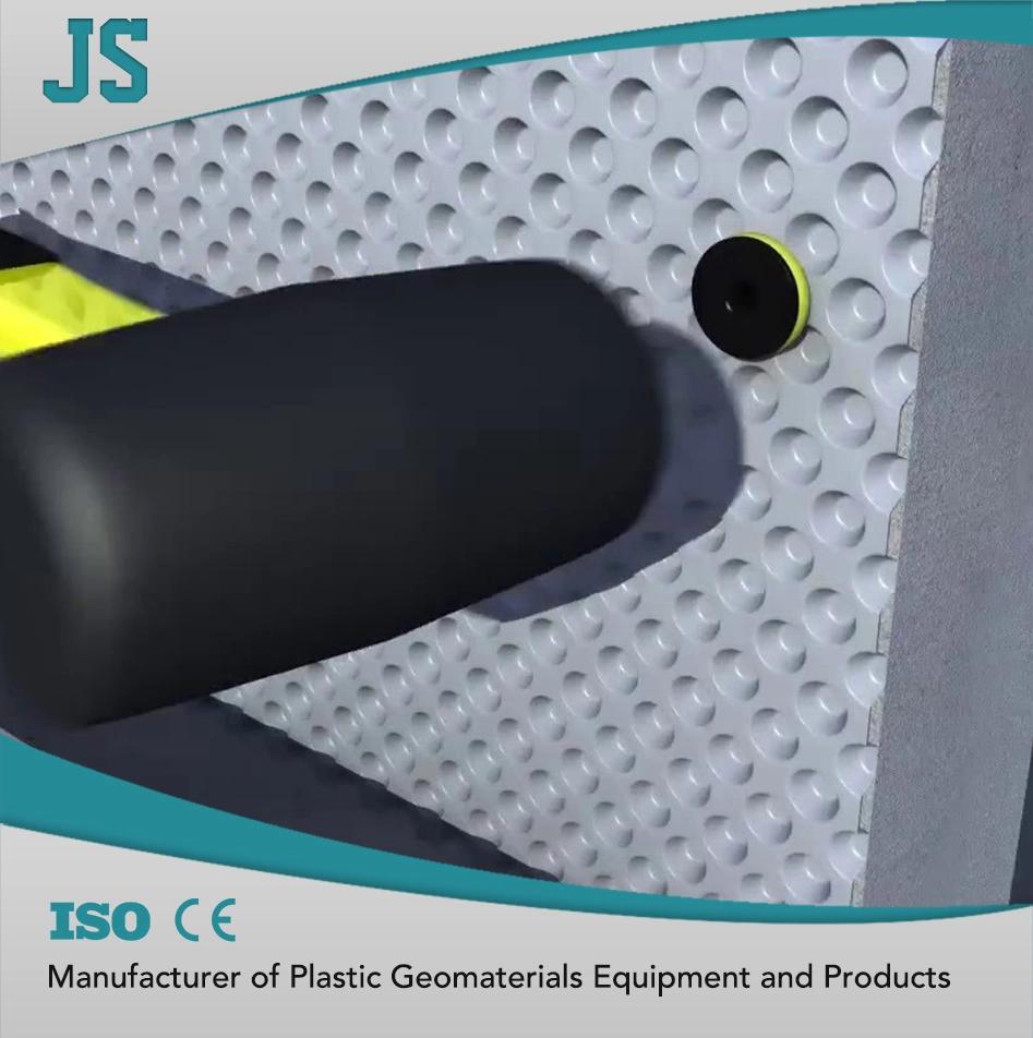 Plastic Waterproof Dimpled Sheet Membrane Extrusion Machinery