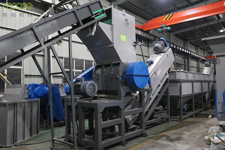 Waste Plastic HDPE LDPE PP PE PET Bottle Flakes Film Woven Bags Crushing Washing Recycling Pelletizing Granulator Granulation Machine