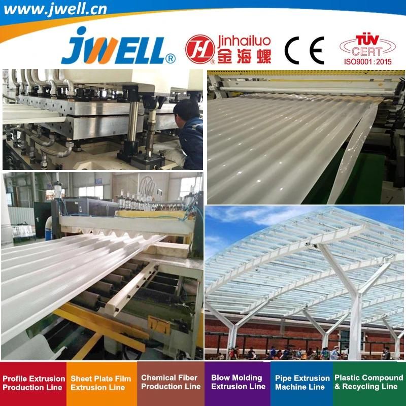 Jwell -PC Plastic Corrugated Board Recycling Agricultural Making Extrusion Machine Used in Commercial Building Aisles Roofs|Carport with Good Price