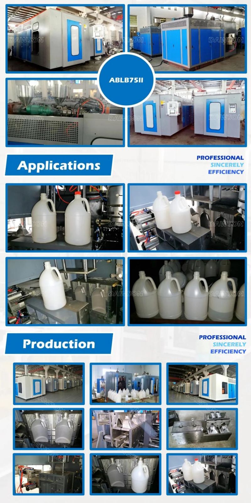 Double Head Blow Moulding Machine for 3L HDPE Chemical Barrel