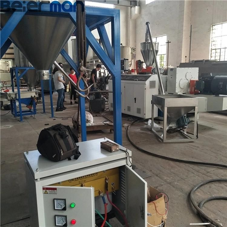 Plastic PVC Resin Powder Hot Die Face Cutter Pelletizing Line 90-180kg/H with Sjsz55/120 Conical Twin Screw Extruder