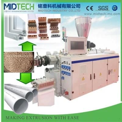 Sjz 65/132 Conical Twin Screw Extruder for Plastic PVC Pipe/Tube/Profile ...