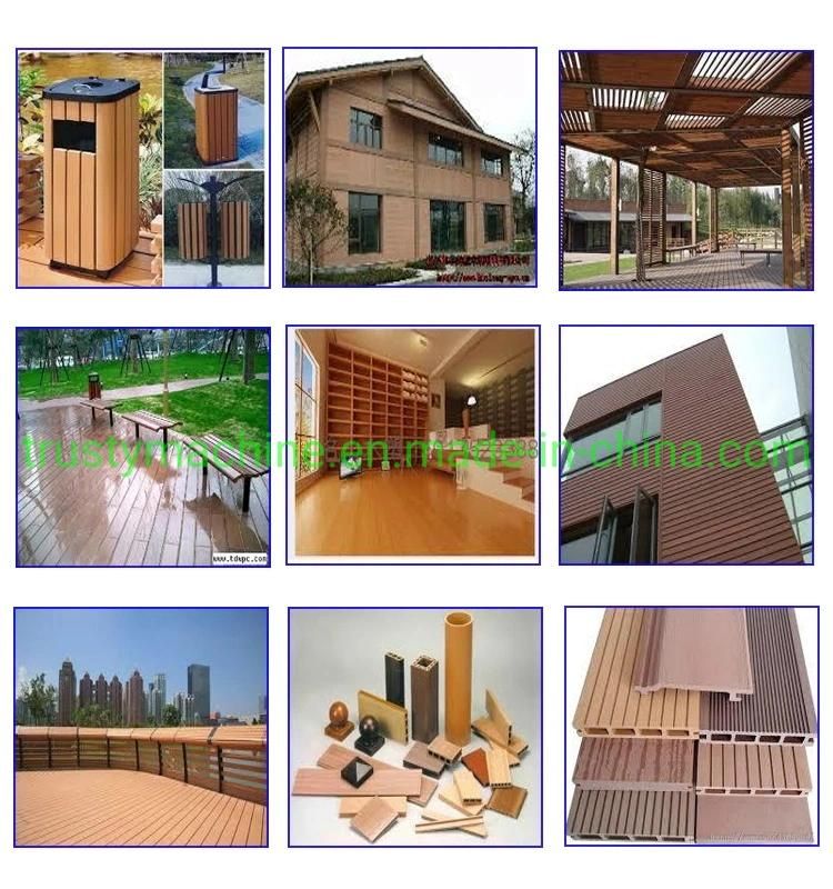 PP/PE PVC WPC Wood Plastic Composite Decking Floor Fence Post Window Profile Making Machine