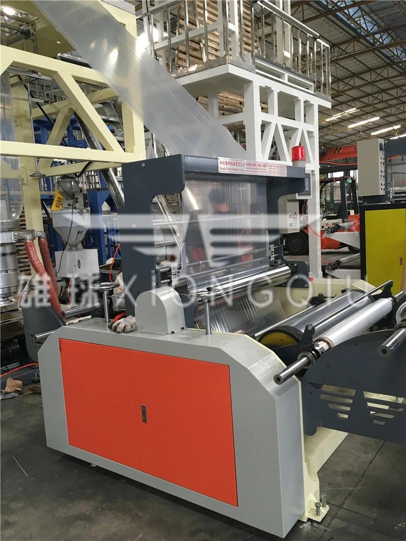 1100mm PE ABC 3 Layers Co-Extrusion Film Blowing Machine with Double Friction Winder and Weighter Controller