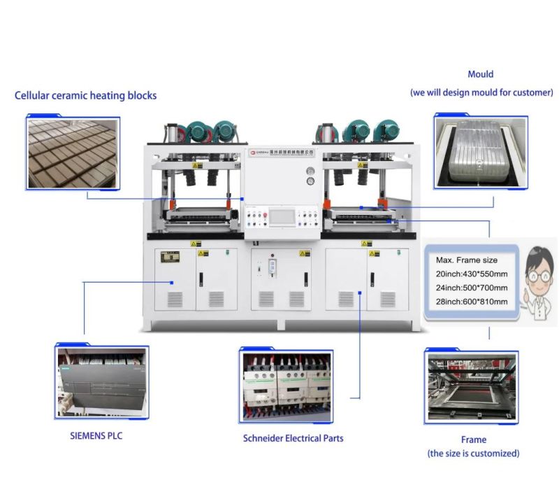 High Quality 100% Vacuum Forming Machine for PC Luggage Auto Type