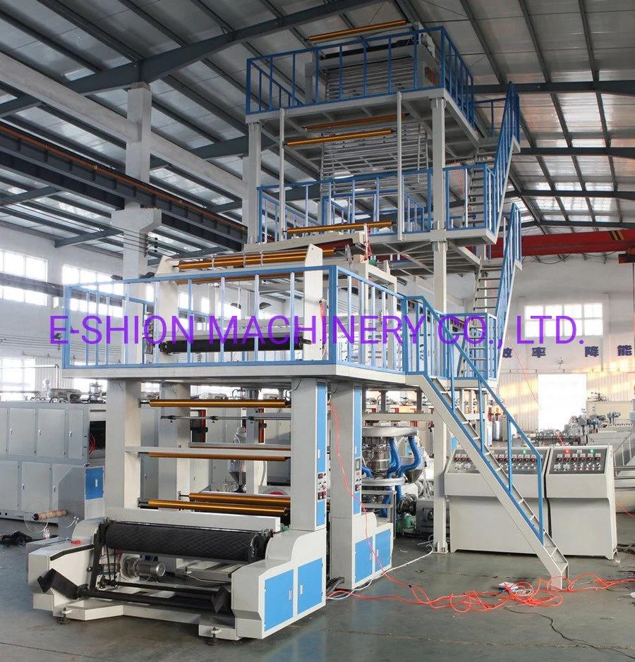 HDPE LDPE PLA 2000mm Film Blowing Machine/Three Layers Co-Extruding Rotary Die Head Film Blowing Machine