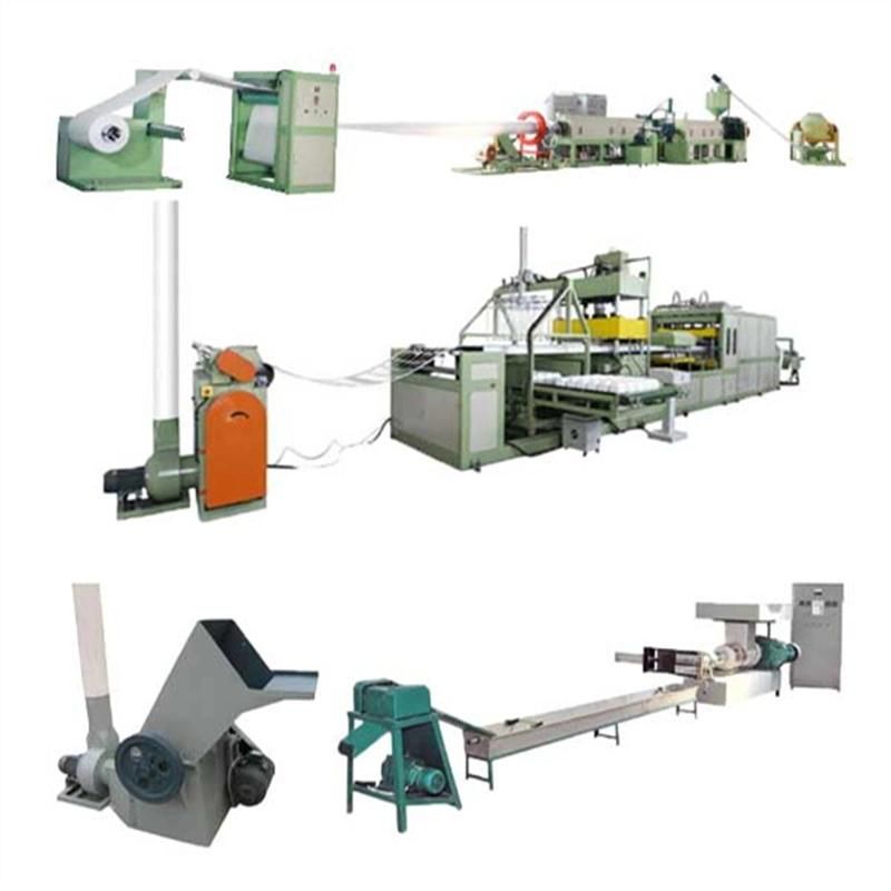 The Whole Production Line of Fully Automatic Disposable Foam Tableware Equipment