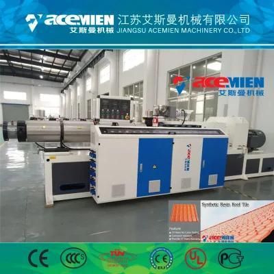 Plastic PVC/ASA Glazed Roof Tile Roll Forming Making Extruder Machine