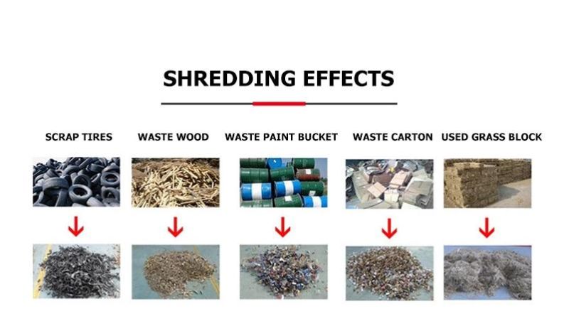 Recycling Film Plastic Shredder Machine / Industrial Cardboard Paper Shredding / Waste Books Shredder