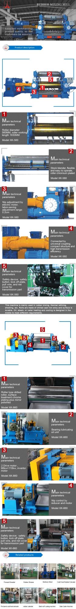 315X620 Mixing Mill for Plastic Kneading