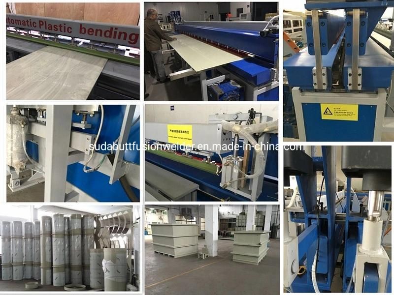 Automatic Plastic Polypropylene PE Hmwpe PVC PVDF Sheet Butt Welding Rolling Bending Machine/Plastic Bender