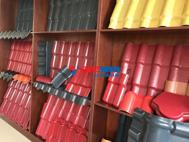 3 Layers Heat Insulation Color Stable PVC Resin Roof Tile Extrusion Machinery