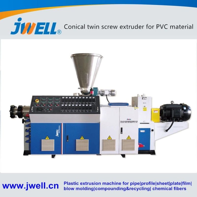 Jwell PVC Pipe/Profile/Compounding Conical Twin Screw Extruder