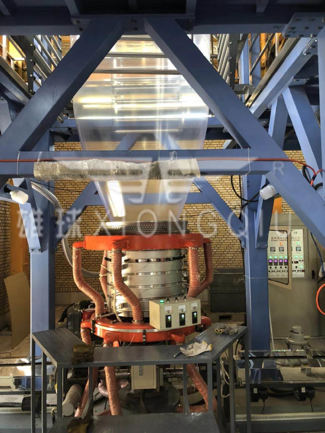 2019 Xiongqiu 2400mm ABC 3 Layers LDPE /HDPE Film Blowing Machine with Rotary Die Head and Back to Back Automatic Winders