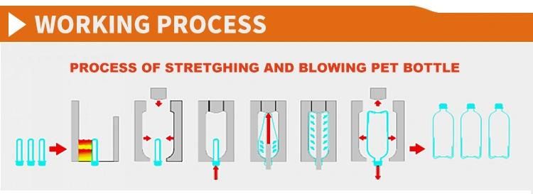 2 Cavity Auto Pet Blow Moulding Machine Price / Milk Pet Plastic Bottle Blowing Machine