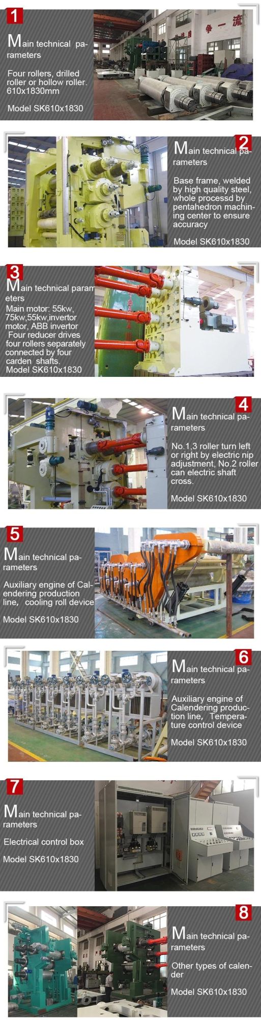 Sy-450 Four Roll Plastic and Rubber Calender Machine