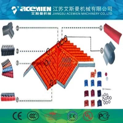 Colorful Plastic Roof Tile Forming Machine / PVC Roof Forming Sheet Extrusion Machinery