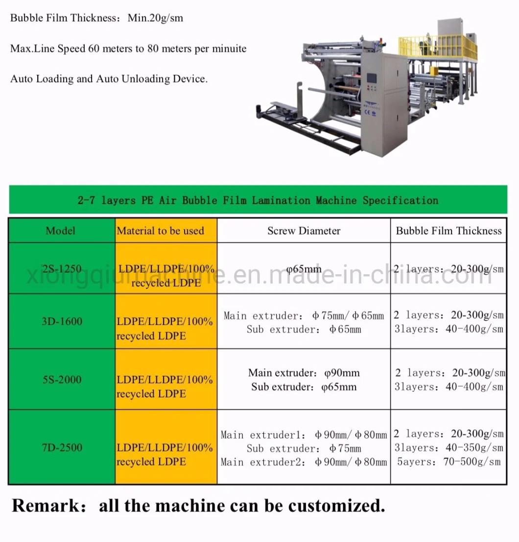 2 Layers PE Air Bubble Film Machinery (Single-Screw Design)