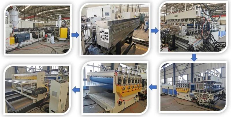 Polycarbonate PC Hollow Corrugated Plastic Sheet Machinery