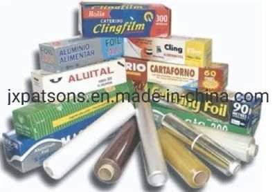 High Speed Full Automatic Baking Paper Roll Aluminium Foil Roll Cling Film Roll Cartoning ...