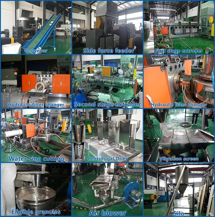 Waste PP PE Plastic Recycling Pelletizing Granulating Machine