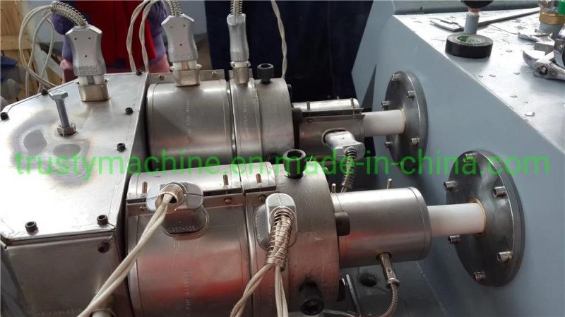 PVC Electric Conduit Pipe Making Machine / Double Pipe Extrusion Line