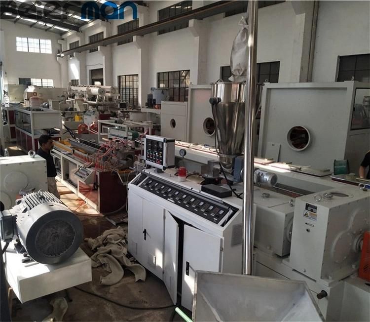 Hot Sale in Africa PVC Rain Water Gutter Profile Extrusion Line with Conical Twin Screw Extruder