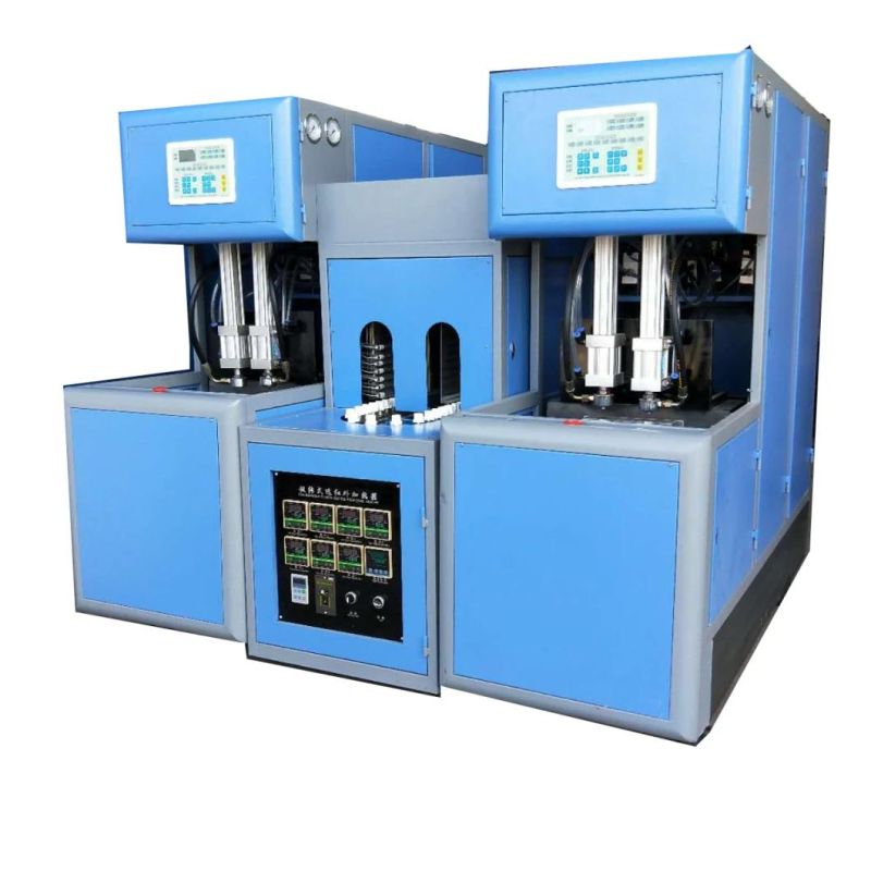 Semi Automatic 2 Cavities Pet Bottles Blowing Machine