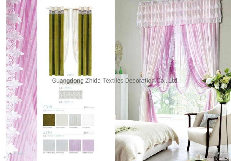 Hot Sale Luxury European Window Upholstery Sheer Curtain