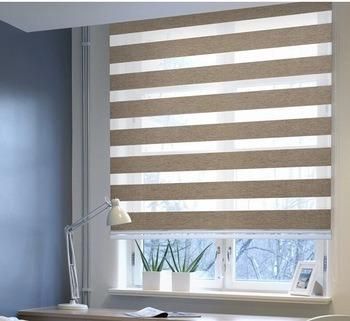 Motorized Blackout Horizontal Elegance Blinds Sun Shading Roller Blind Shades Zebra Blinds