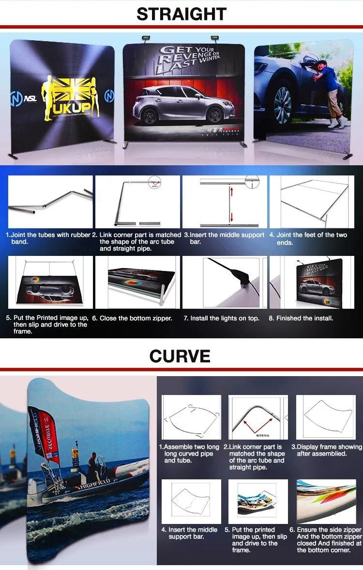 Advertising Exhibition Fabric Pop up Display Backdrop Stand