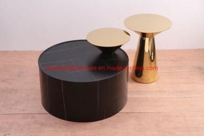 Luxury Table Stainless Steel Gold Toughened Glass Black Hotel Living Room Coffee Table