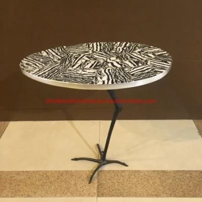 Elegant Stainless Steel Bird Nest Marble Top Coffee Table Center Table