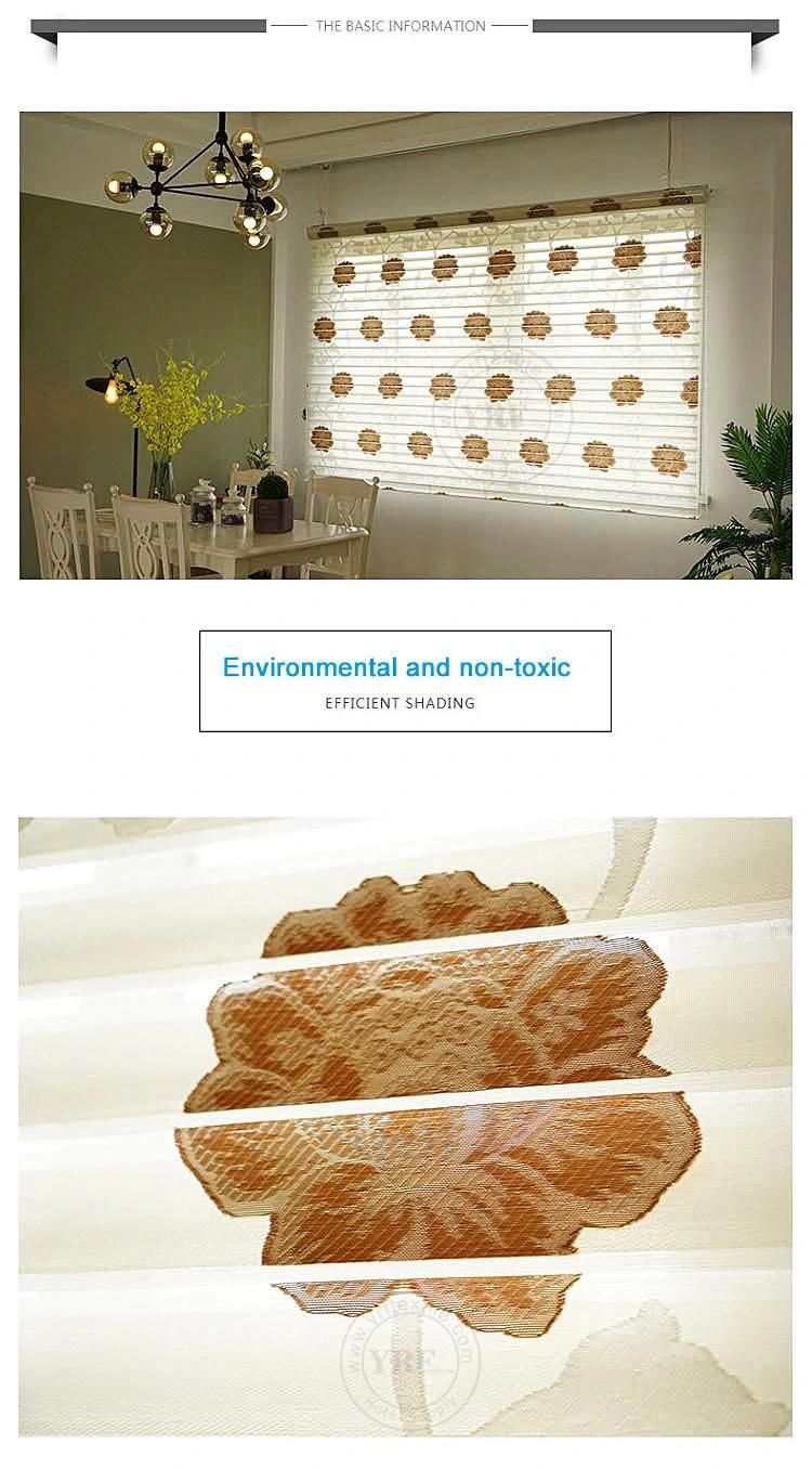 Fashionable Day Night Roller Blinds Soft Yarn Curtains Fabric