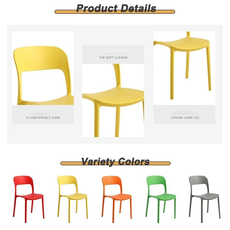 Hot Sale Outdoor Garden Event Restaurant Furniture Leisure Plastic Chairs Colorful PP Plastic Stacking Chair,