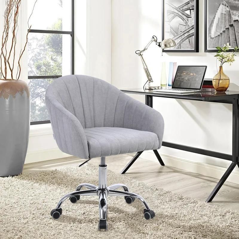 Nordic Modern Plastic Computer Office Negotiation Swivel Chair Light Luxury Creative Dining Chair Personality Designer Leisure Chair