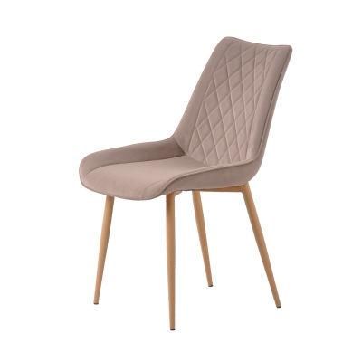 Wooden Legs Soft Touch Fabric Stylish Durable Kitchen Restaurant Dining Chair