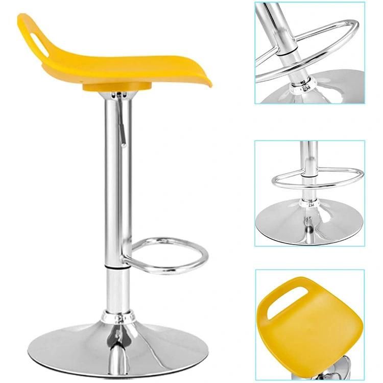 Modern PU Leather Dining Bar Chair Comfort Relax High Counter Chair Patio Swivel Bar Stool Chair