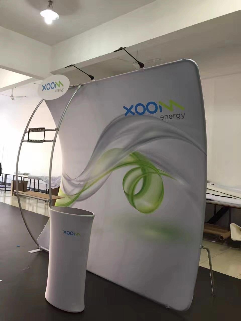 8FT Wide U Shape Tension Fabric Display Exhibiiton Stand