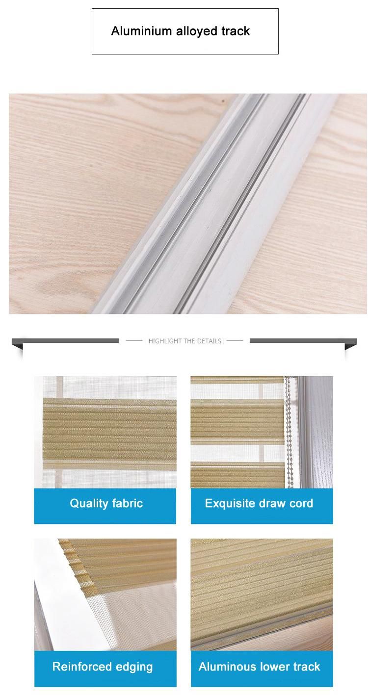 New Jacquard Pattern Elegant Soft Yarn Roller Blinds Double Shutter