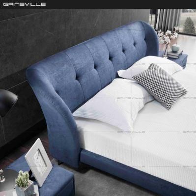 Hot Sale Bed Soft Upholstered Leather Bed Sofa Bed King Bed Modern Home Furniture Bedroom Furniture in Italy Style