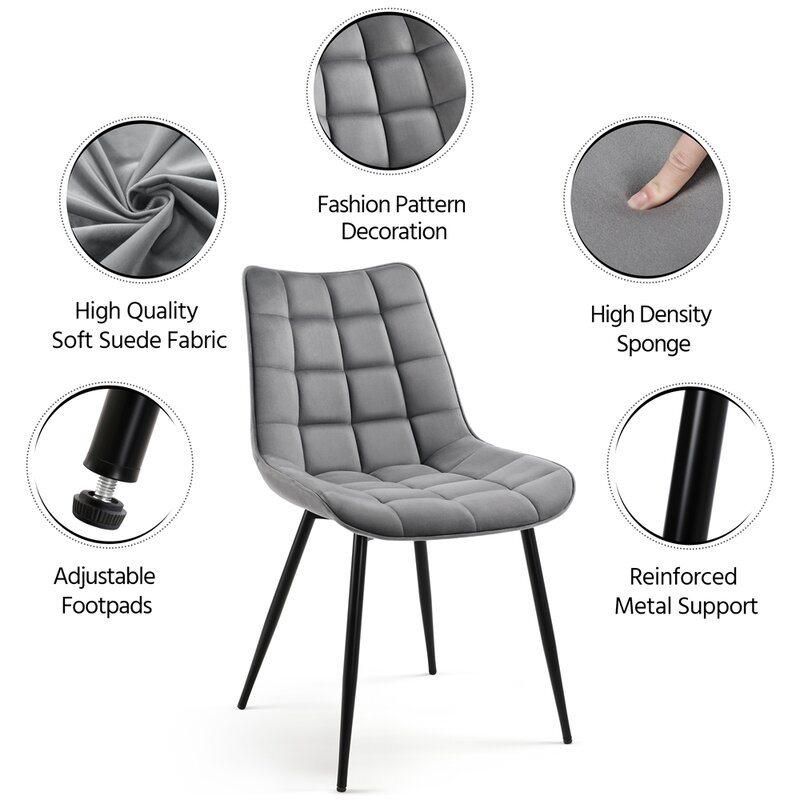 Retro Stylish Home Furniture Fabric Dinner Chair Kitchen Dining Chairs