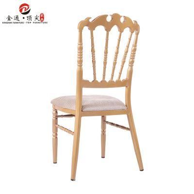 Stock Durable High Quality Stacking Aluminum Wedding Napoleon Chairs