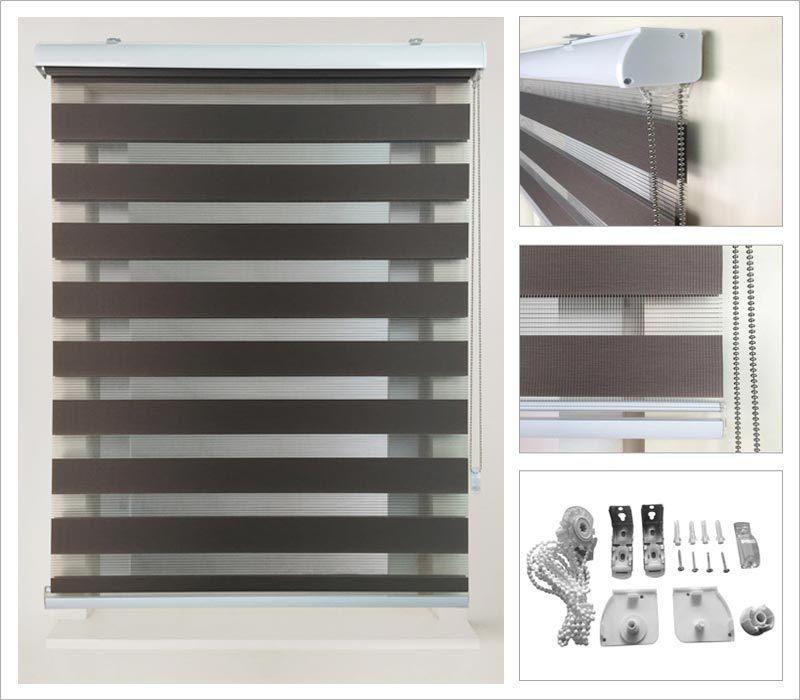 Zebra Blind Fabric Korean Style Double Layer Roller Blinds