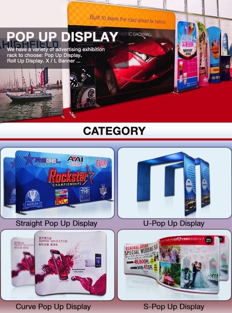 Aluminum Pop up Exhibition Display Racks for Fabrics