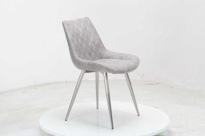 Grey Flannel Fabric Home Chair