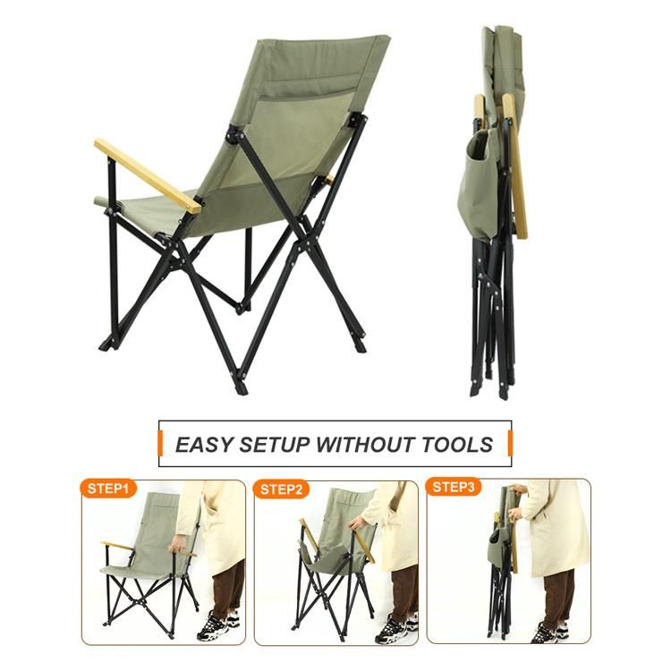 Aluminium Chair Portable Collapsible Camping Folding Fishing Beach Chair