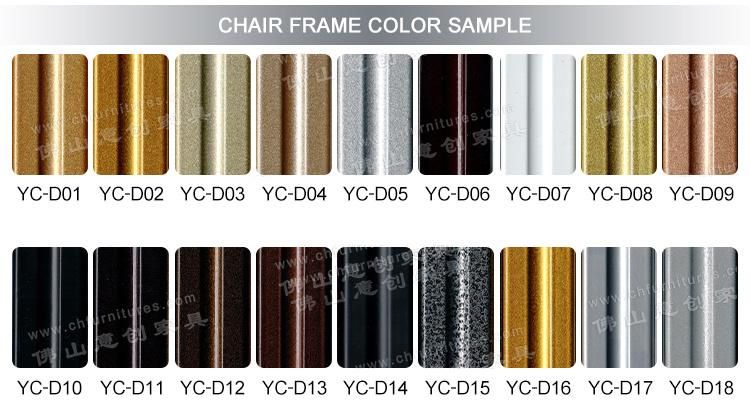 Yc-A68-01 Classic French Stylish Aluminum Dining Brown Cross Back Chair